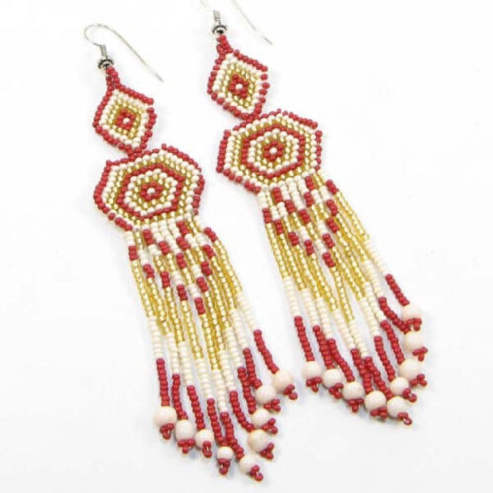 SALE ** BRAND NEW ** BEAUTIFUL NATIVE AMERICAN BEADED EARRINGS